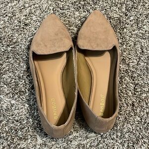 BAMBOO Tan Flats Slip-On Loafers